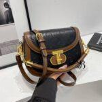 کیف زنانه وارداتی چرم مشکی گرد کد315