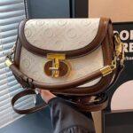 کیف زنانه وارداتی چرم سفید گرد کد316 - Image 2
