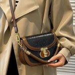 کیف زنانه وارداتی چرم مشکی گرد کد315 - Image 2